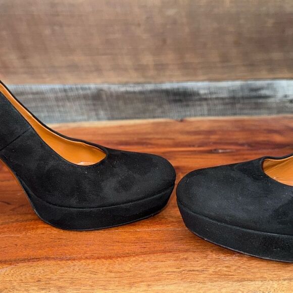GUCCI Black Suede Platform Pumps sz 41 EUC - Picture 4 of 6